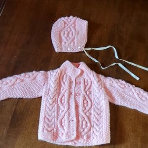 Handmade infant sweater set